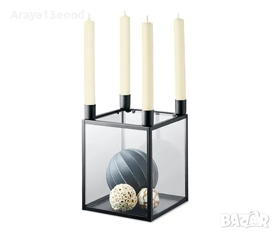 TCHIBO Свещник-декор от стъкло и стомана, снимка 2 - Декорация за дома - 49905320