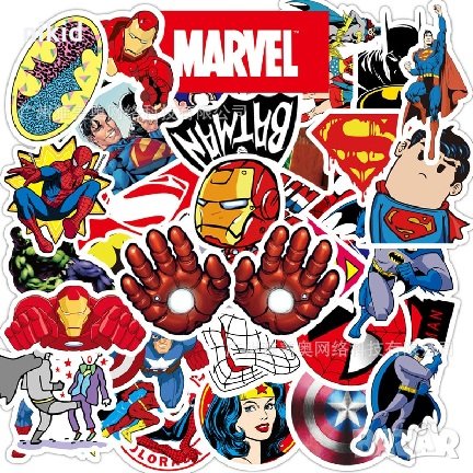 50 бр Марвел Avengers marvel Отмъстителите герои самозалепващи лепенки стикери за украса декор, снимка 3 - Други - 27820769