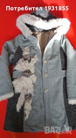 Вълнено палто , снимка 2 - Детски якета и елеци - 43308715