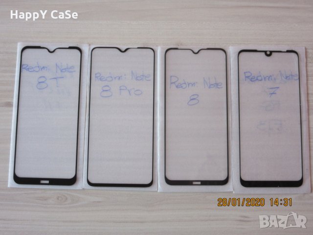 5D ЦЯЛО ЛЕПИЛО Стъклен протектор за Xiaomi Redmi Note 8 7 Pro 7S, снимка 7 - Фолия, протектори - 27219837