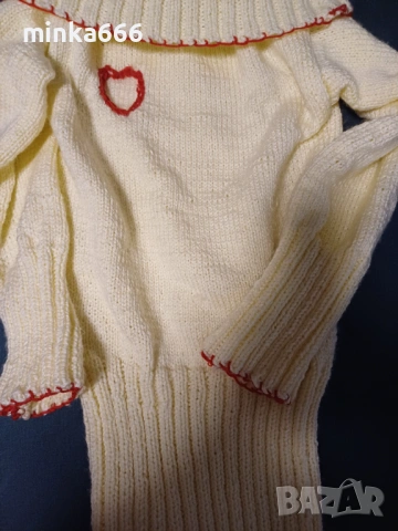 Ръчно плетиво дамски дълъг пуловер, снимка 5 - Блузи с дълъг ръкав и пуловери - 53261006