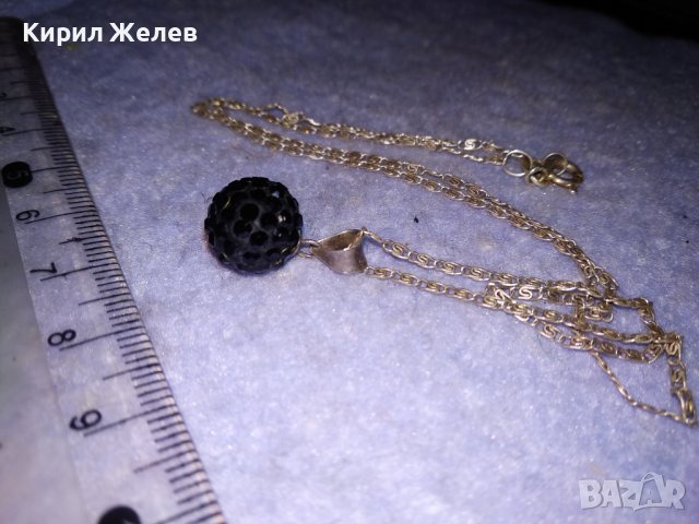 ФИНО СРЕБЪРНО КОЛИЕ СРЕБРО 925 ВЕРИЖКА с РЕТРО ПЛЕТКА МЕЧА СТЪПКА и КРИСТАЛЕН МЕДАЛЬОН с ЕМАЙЛ 32392, снимка 11 - Колиета, медальони, синджири - 39653997