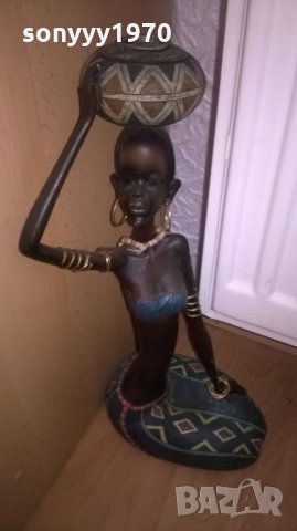 поръчана-афро дама-дървена фигура-внос франция