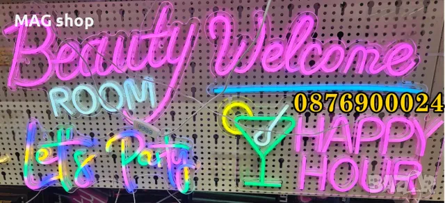 ПРОМО! Светеща LED Рекламна Табела 2в1 Отворено Затворено Кафе, снимка 5 - Друго търговско оборудване - 43118766