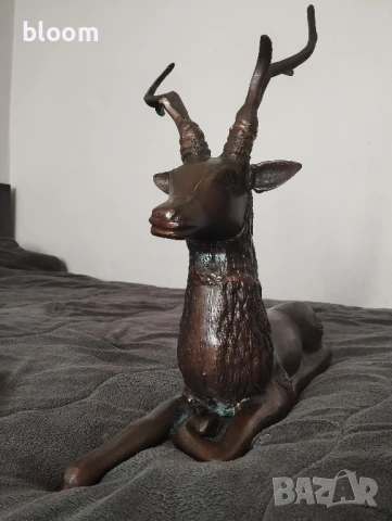 Бронзова фигура на елен, снимка 5 - Декорация за дома - 50982430
