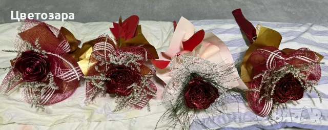Изработка на сатенени рози , снимка 3 - Романтични подаръци - 49498089