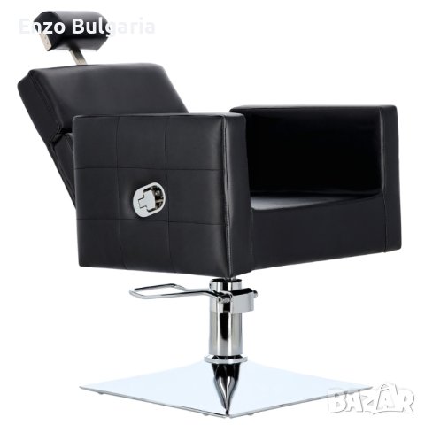 Хидравличен фризьорски стол за фризьорски салон Dylan Barberking Z-LZY-1077A-BLACK-BEZPODN, снимка 4 - Бръснарски столове - 43919156