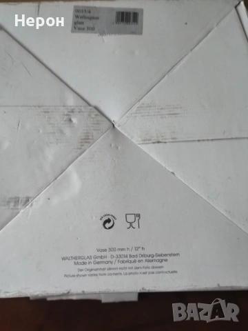 Кристална/стъклена ваза голяма нова, снимка 8 - Вази - 49736330