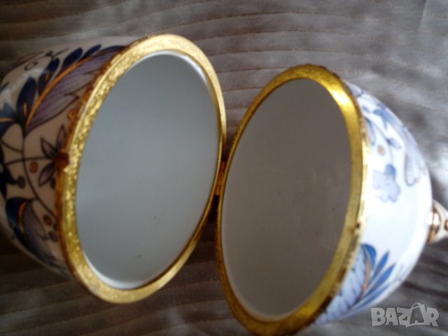 порцеланова кутия-яйце, снимка 4 - Антикварни и старинни предмети - 43104721