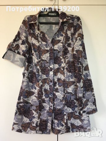 Нова памучна риза туника с дълъг ръкав МАN MAN S, снимка 2 - Ризи - 26849559