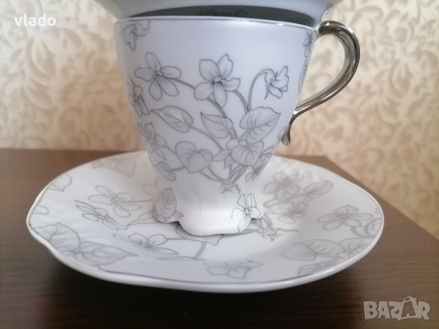 Комплект чашки от фин порцелан за кафе, снимка 3 - Сервизи - 43488893