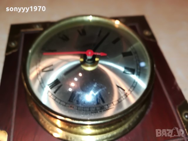 clock-made in germany-мед/месинг/дърво 2206211141, снимка 8 - Антикварни и старинни предмети - 33296611