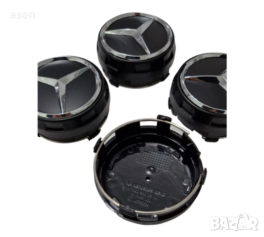 Капачки за джанти Mercedes 75mm, снимка 3 - Аксесоари и консумативи - 51693198