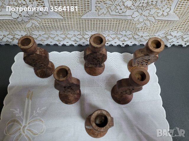дървени свещници с формата на бухалче , снимка 6 - Други - 43838444