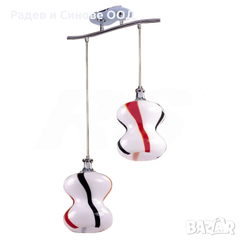 Полилей RS 91589 CR-2H BK+RD 2XE27 (313102), снимка 1