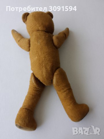 Стара играчка мече напълнена със слам като го наведеш издава звук , снимка 5 - Антикварни и старинни предмети - 43886614