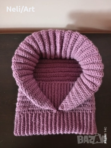 Ръчно изработен шал с качулка , снимка 9 - Шалове - 51535942