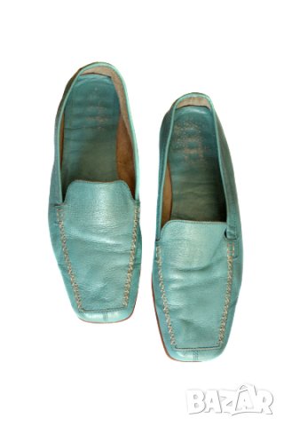 Aero Soles дамски обувки синьо-зелени естествена кожа, снимка 4 - Дамски ежедневни обувки - 33485685