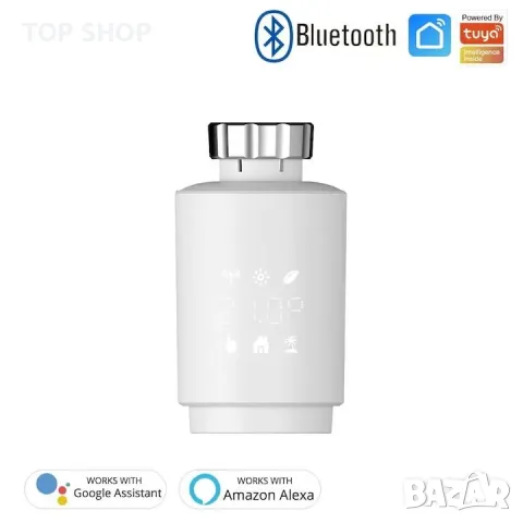 Термостат Moes, Bluetooth, Tuya, Бял, снимка 2 - Друга електроника - 48757263