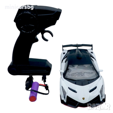 Метална кола Lamborghini 1:24 с дистанционно, звук и светлини, снимка 2 - Колекции - 52847068