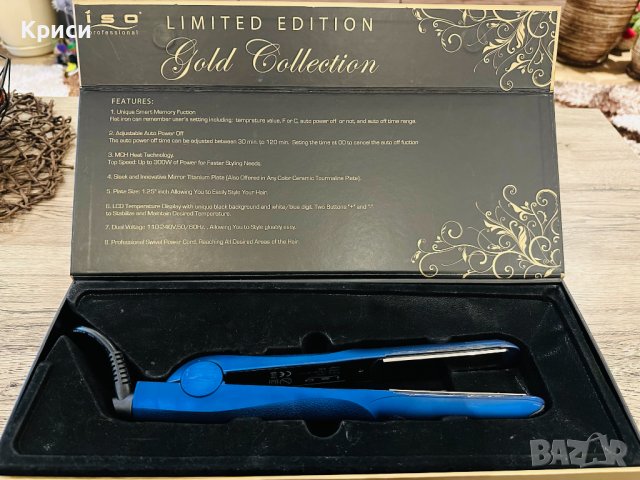 Професионална преса за коса Iso Beauty Gold Collection Limited Edition, снимка 1