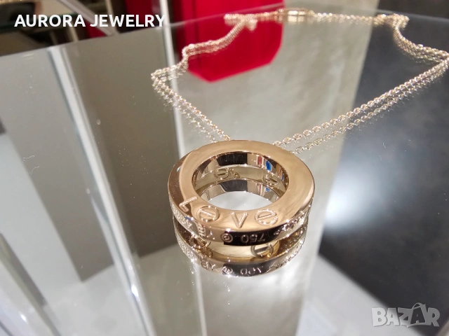 CARTIER Love Rose Gold Large Pendant Дамскo Колие, снимка 2 - Колиета, медальони, синджири - 53238709