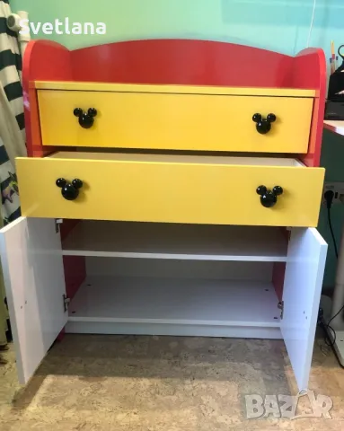 спешно. Детско обзавеждане за стая. гардероб скрин бюро нощно шкафче Мики Маус, снимка 4 - Мебели за детската стая - 49711186