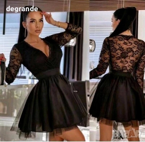 НАМАЛЕНА Прекрасна рокля с дантела и силно бухнала в долната си част