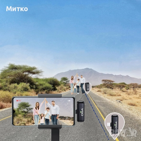 Комплект от 2 професионални безжични микрофона OSA K6 с калъф за зареждане, безжичен, USB Type C, ви, снимка 4 - Микрофони - 52922794