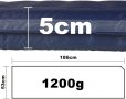 XQ Max, Самонадуваща се подложка за спане с чувал, 185x54x2.5/5cm, синя, снимка 2
