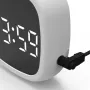 Мултифункционален Будилник,Цифров часовник, с магнит и огледало- ЧЕРНО, снимка 5