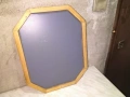Немско винтидж осмоъгълно дървено дъб Огледало като ново 44х34х19см в средата, снимка 3
