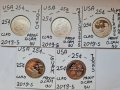 USA 🇺🇸 SET 5 COINS. 25 CENTS 2019-S PROOF CLAD DCAM 