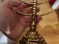 Голям бронзов  свещник за ханука  МЕНОРА 28 х 26см. - еврейски свещник - внос от Израел, Йерусалим, снимка 4