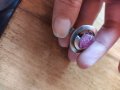 Стар сребърен пръстен с необработен рубин (10) , снимка 7