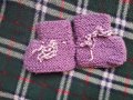Ръчно плетени терлици и зимни плетени ръкавици за бебе  , снимка 6