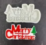  2 модела Силиконов коледен молд "Merry Christmas" елха за гипсови отливки фондан за торта , снимка 2