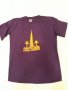 Лилава тениска Бурж Дубай, произведена в Обединените Арабски Емирства , оригинална , златен принт с 