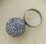 Три различни броя / Сребърен пръстен топка с кристали "Swarovski" / проба 925 и Житен клас , снимка 6