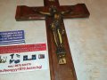 кръст с христос-дърво/мед/месинг-внос франция 2907212043, снимка 5