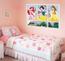3 принцеси Белл Ариел Снежанка стикер лепенка за стена или гардероб детска самозалепващ, снимка 2