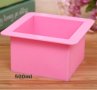 500 мл ml голям куб квадрат силиконов молд форма калъп за отливки сапун печива кашпа, снимка 2