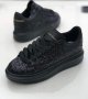 Черни кецове брокат Alexander McQueen кодBr224, снимка 2