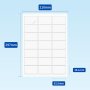 Phomemo 635381-21 Самозалепващи се адресни етикети A4, 21 етикета на лист A4, 2100 етикета, бели, снимка 2