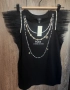 River Island нова с етикет тениска топ с перли и тюл, снимка 1