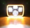 Комплект правоъгълни LED фарове 5х7"Н4, букса 4 светлини /jeep, снимка 4