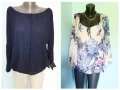 Два различни броя / Туника или топ, в лежер от копринен шифон - Italy / голям размер, снимка 1