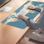 Геймърски пад за мишка и клавиатура – “World Map” – 90×40 см – RC-K-1074 – Син, снимка 3