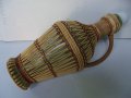 № 6874 стара стъклена бутилка с оплетка, снимка 5