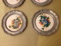 Нови. Старинни немски чинии за стена от калай и рисуван порцелан, чиния/1, снимка 3